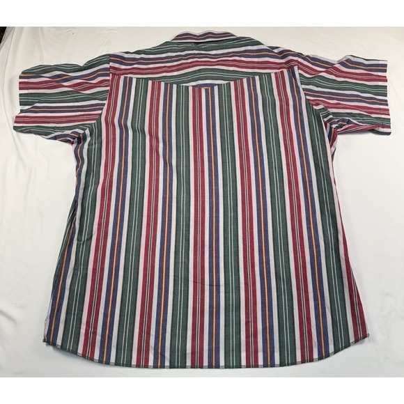 Wrangler Western Shirt Pearl Snap 2XT Multicolor R/B/Green Striped Rodeo VTG‎ - Picture 4 of 6